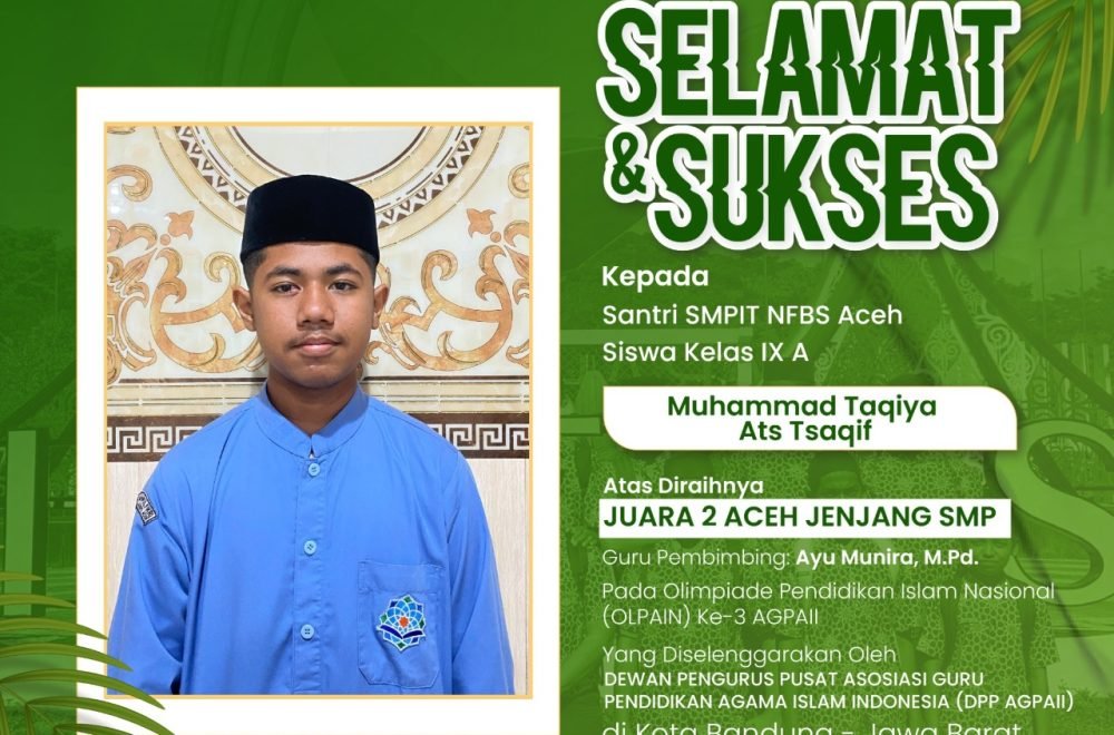 Juara 2 Aceh Pada Olimpiade Pendidikan Islam Nasional