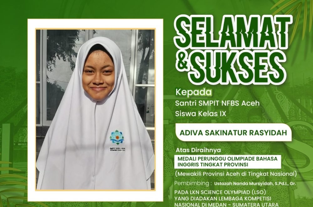 Peraih Medali Perunggu Olimpiade Bahasa Inggris Tingkat Provinsi